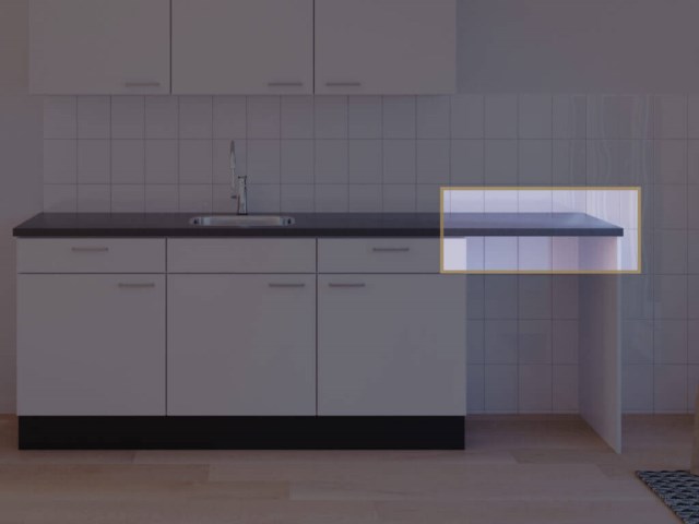 Reginox werkblad verlenging per 10 cm - Werkblad verlenging 