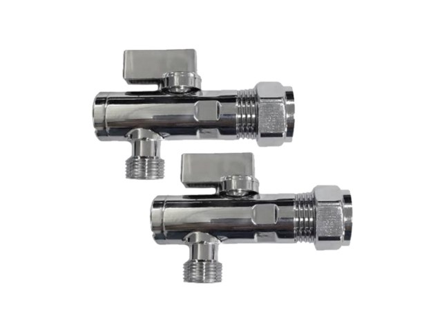 Qomponenti QHK002 - Hoekstop-kogelkraan met filter 2 stuks