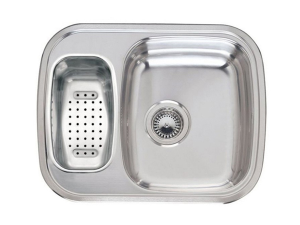 Reginox QUEEN60RKG - Anderhalve bak, rvs, zeefkorfplug, kraangat, grote bak rechts