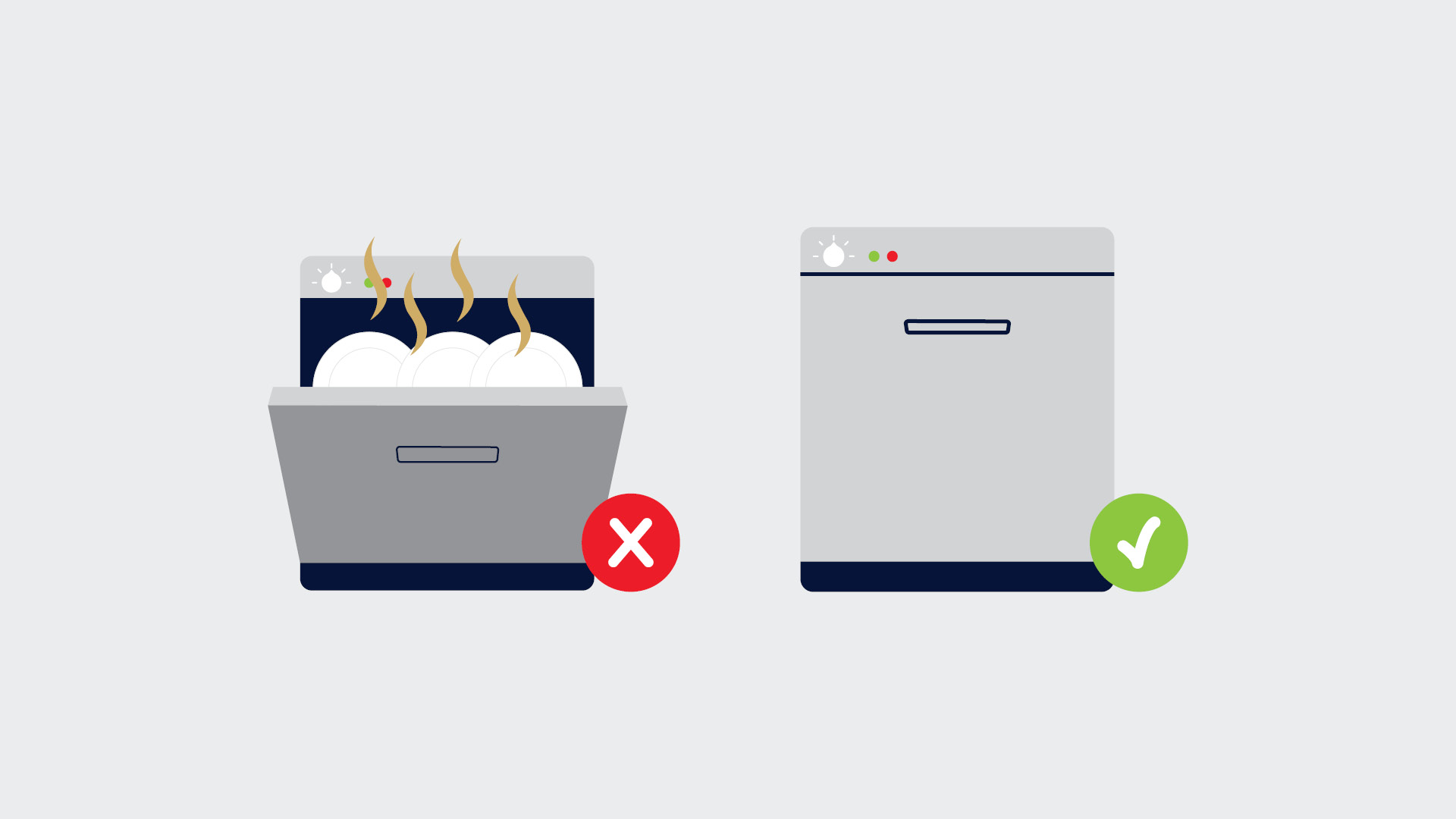 Laat de vaatwasser nog even dicht